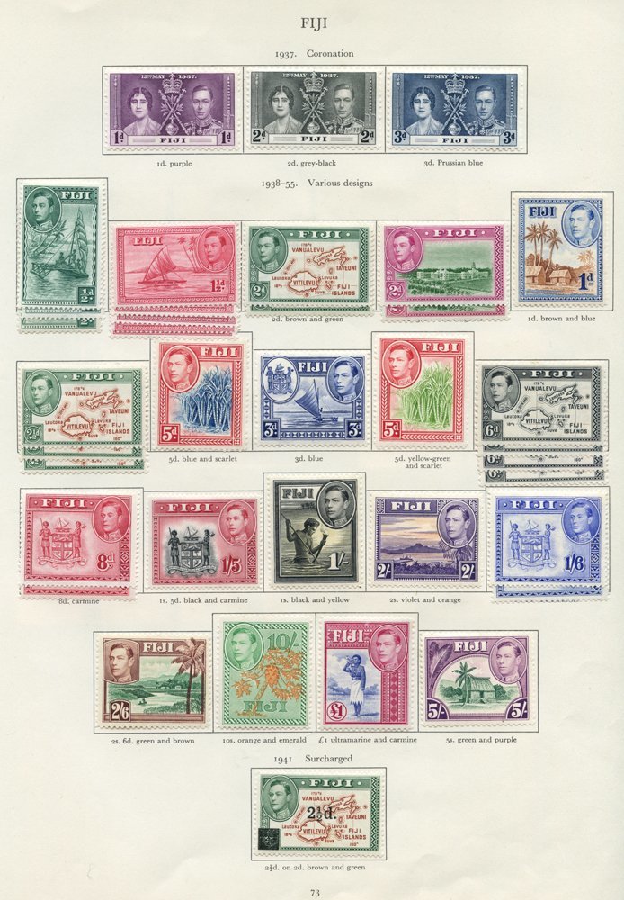 FIJI Complete Incl. Dies, Extra Perfs Etc. (47) Cat. £630 - Autres & Non Classés