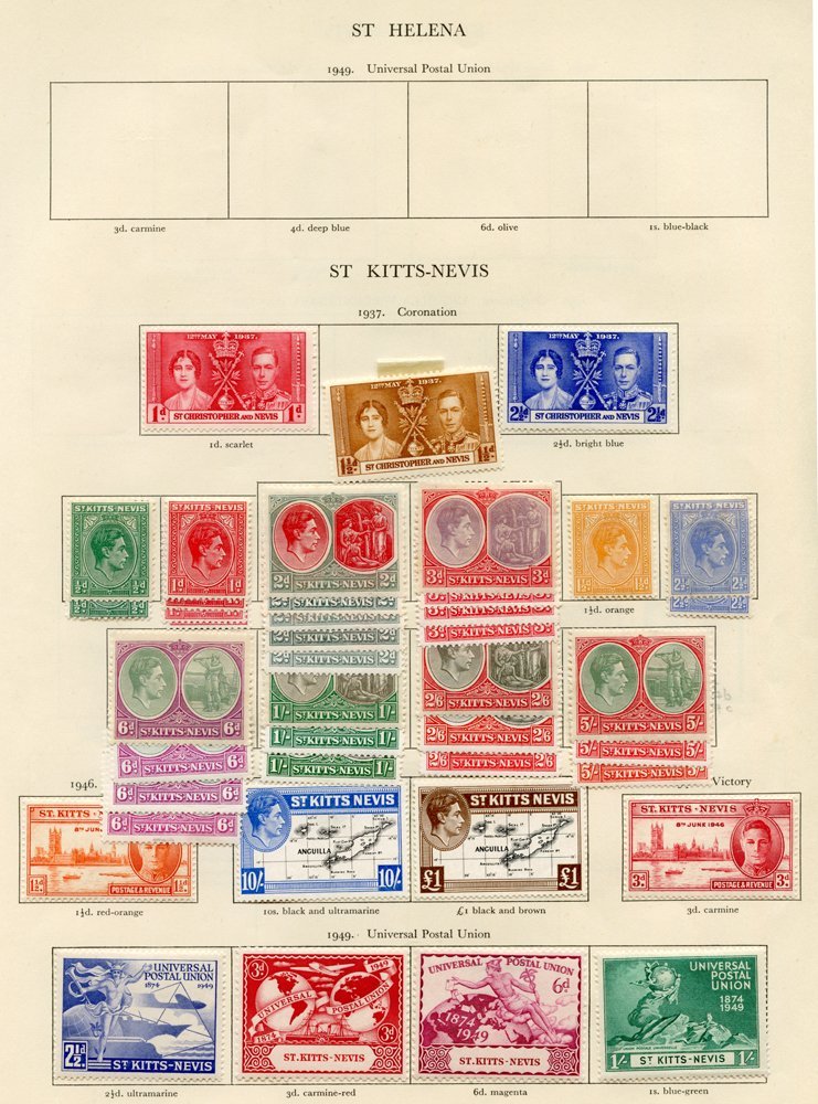 ST. KITTS NEVIS Complete Incl. Several Extra Perfs & Shades Etc. (64) Cat. £650 - Other & Unclassified