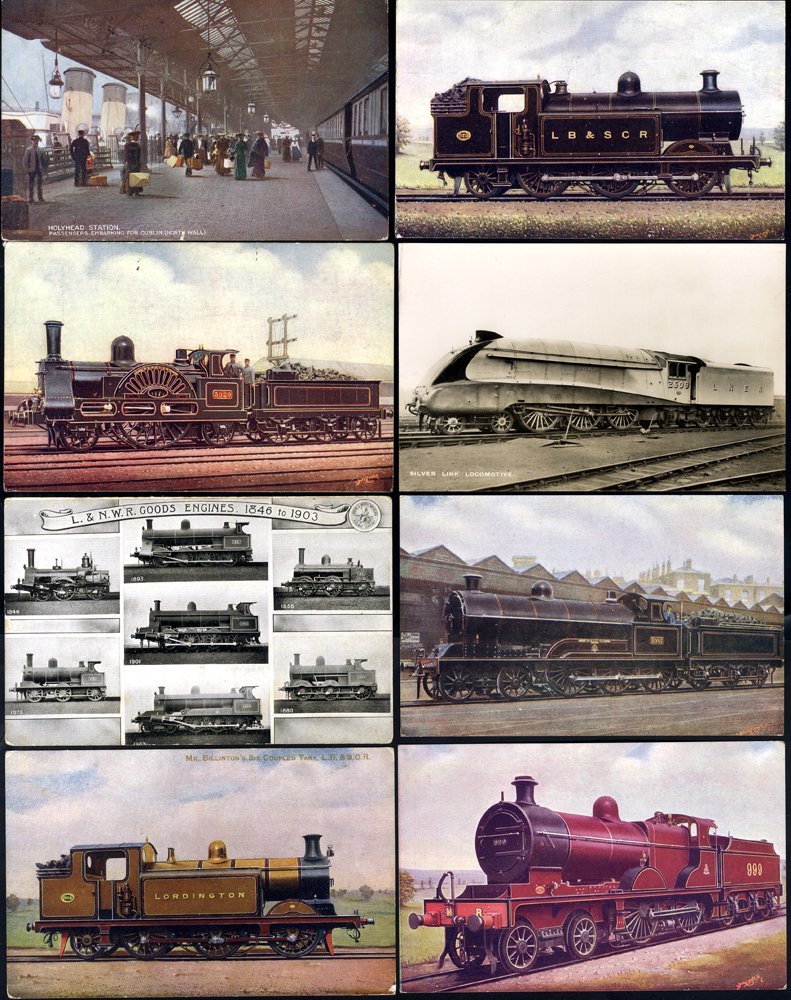 RAILWAY LOCOMOTIVES Collection Of 280 Cards Within A Modern Album, Good Variety Incl. Some Postcard Size Black & White P - Ohne Zuordnung