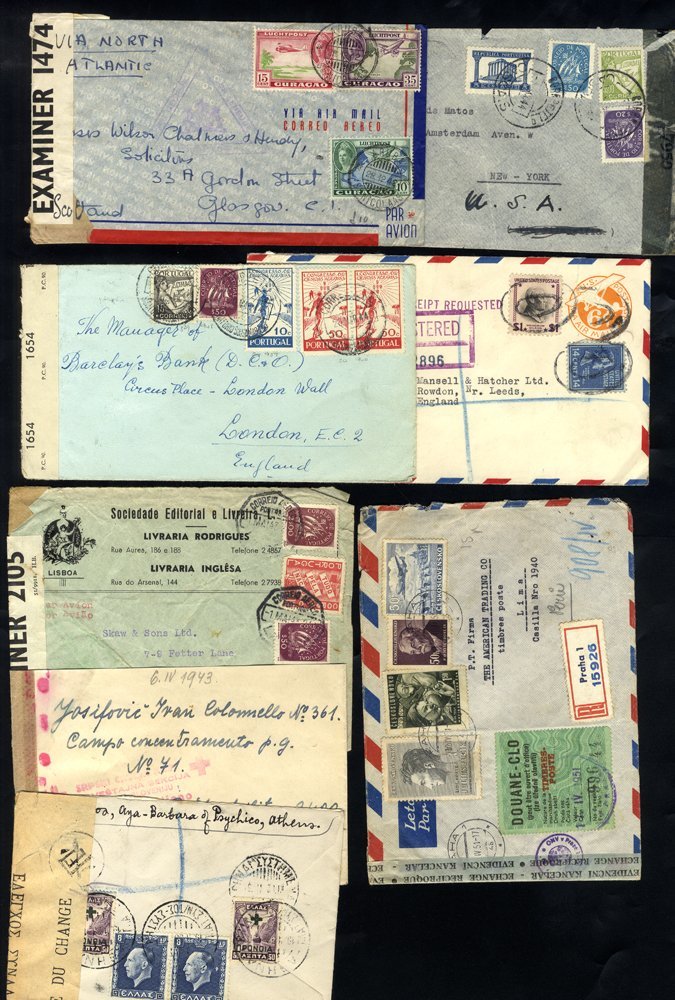 CENSORED MAIL Interesting Variety Incl. WWI Russia (7), WWII British, German & Italian Censored Mail, Uncommon Incl. DEI - Autres & Non Classés