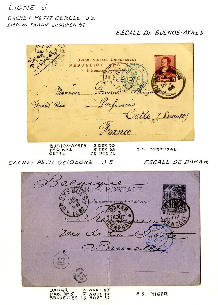 FRENCH MARITIME MARKS 1893-98 Range Of 20 Items Of Used Postal Stationery Mainly From Latin America To Europe With Nice  - Autres & Non Classés