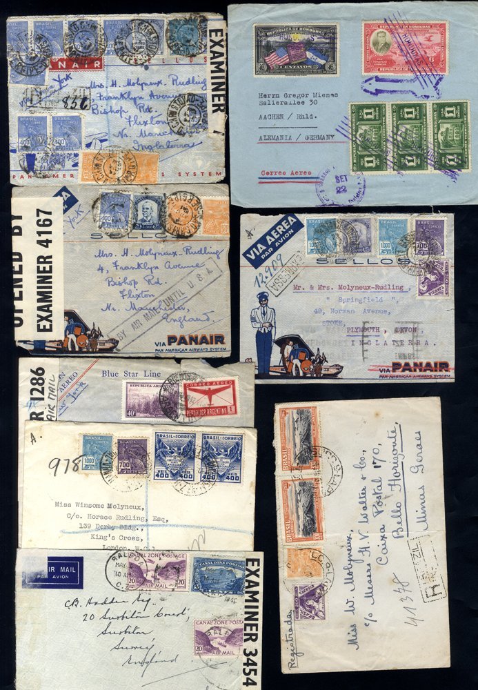LATIN AMERICA Substantial Bundle Of 1930's-40's Commercial Covers With A High Proportion Of Airmail Items Incl. Argentin - Autres & Non Classés