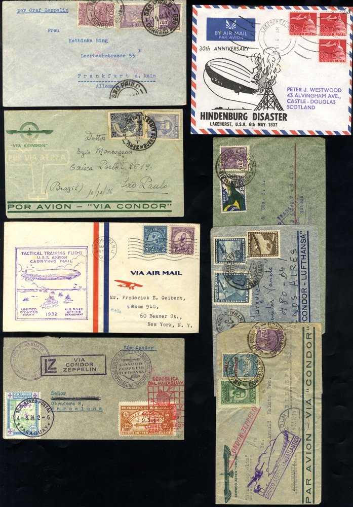 1932-37 Selection Of Return Flight Covers From USA, Brazil, Chile & Argentina Bearing Various Frankings & Cancels Includ - Autres & Non Classés