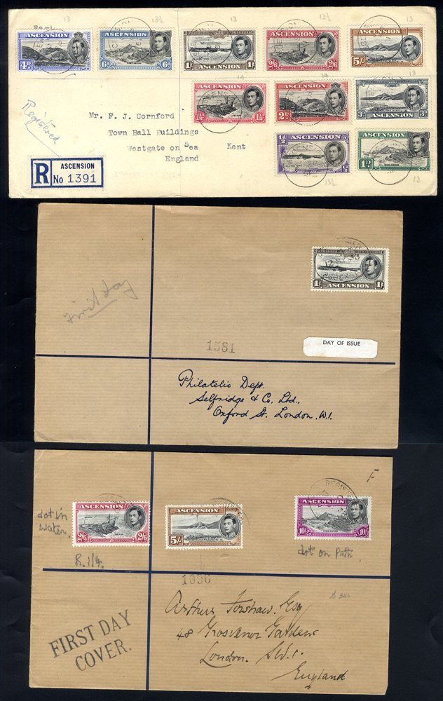 1937-51 Selection Of Covers (14) Mainly With Definitive Multiple Frankings ½d To 5s (10 Stamp Franking), 2/6d, 5s & 10s  - Sonstige & Ohne Zuordnung