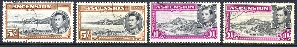 1938-49 KGV Defin Set VFU + Extra Perf Variations, Vals Incl. 2/6d (2), 5s (2) & 10s (2) From SG.38/47b. (32) Cat. £350 - Altri & Non Classificati