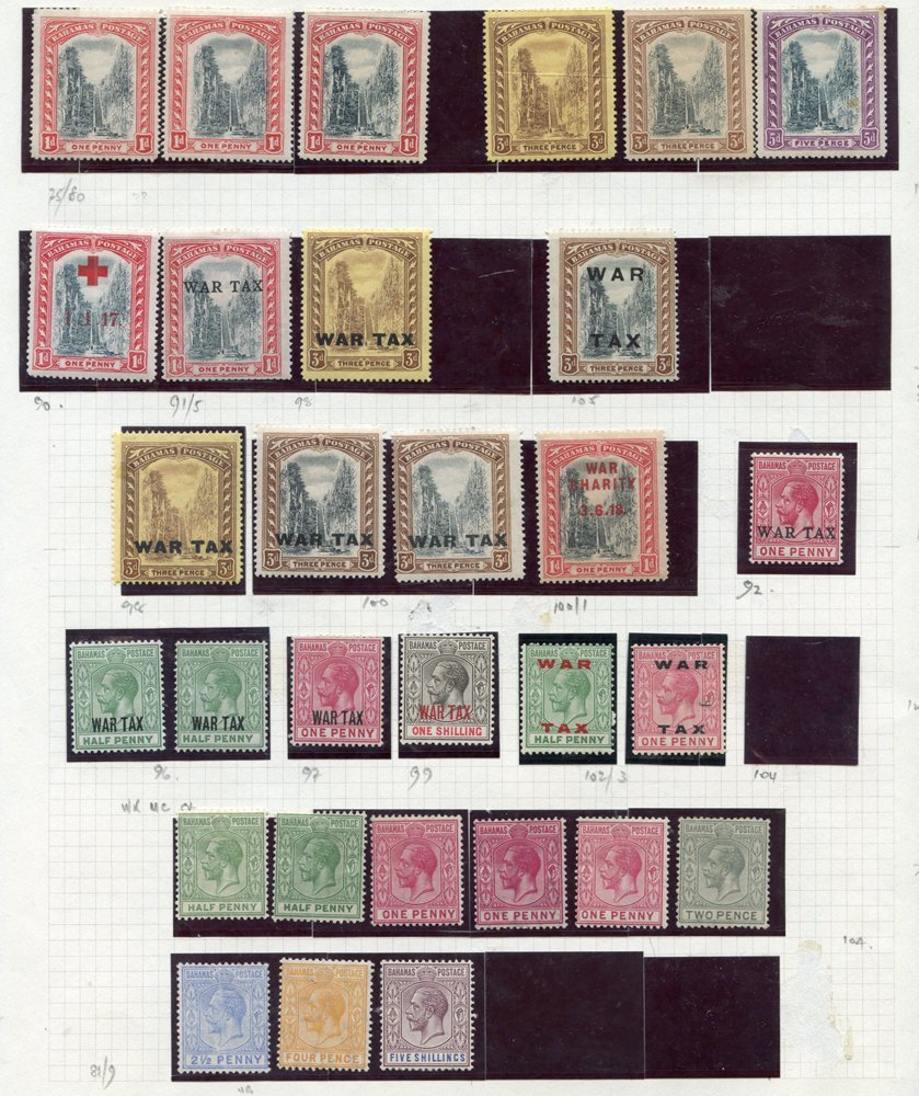 Collection On Leaves Incl. Early QV 1d Chalon (4) Unused, One Defective At Top, 6d Unused, KEVII ½d, 1d, 2½d, 4d M, Stai - Autres & Non Classés