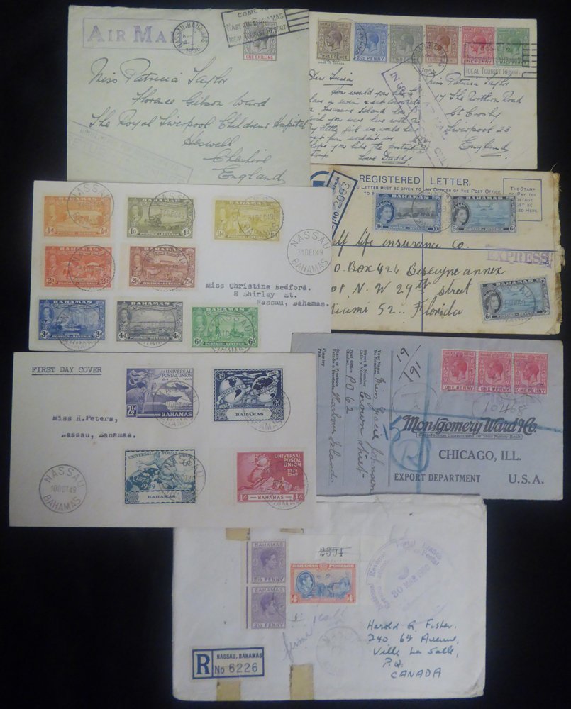 1890-1963 Covers Or Cards (26) Incl. A 1959 4d Registered Letter Envelope, Size 'G' Sent Airmail 'Express' To The USA Wi - Other & Unclassified