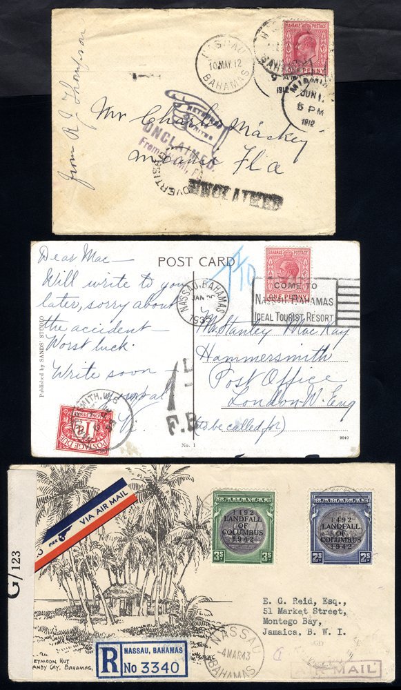 1900-72 Covers Or Cards (21) Six Are Postal Stationery Items, Incl. 1918 Special Delivery 5d On Cover From USA, KGV 1½d  - Sonstige & Ohne Zuordnung