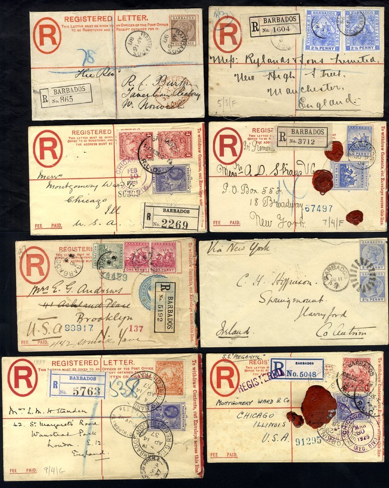 1888-1949 Postal History Items Many Around The Turn Of The Century, Predominantly Postal Stationery Registered Letters.  - Sonstige & Ohne Zuordnung