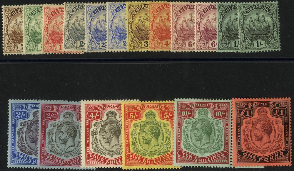 1910-25 MCCA Set With Extra Shades Of 2½d, 6d & 1s, 1918-22 MCCA 2/6d To £1, Fine M (10s Marginal), SG.44/55. Cat. £685. - Other & Unclassified