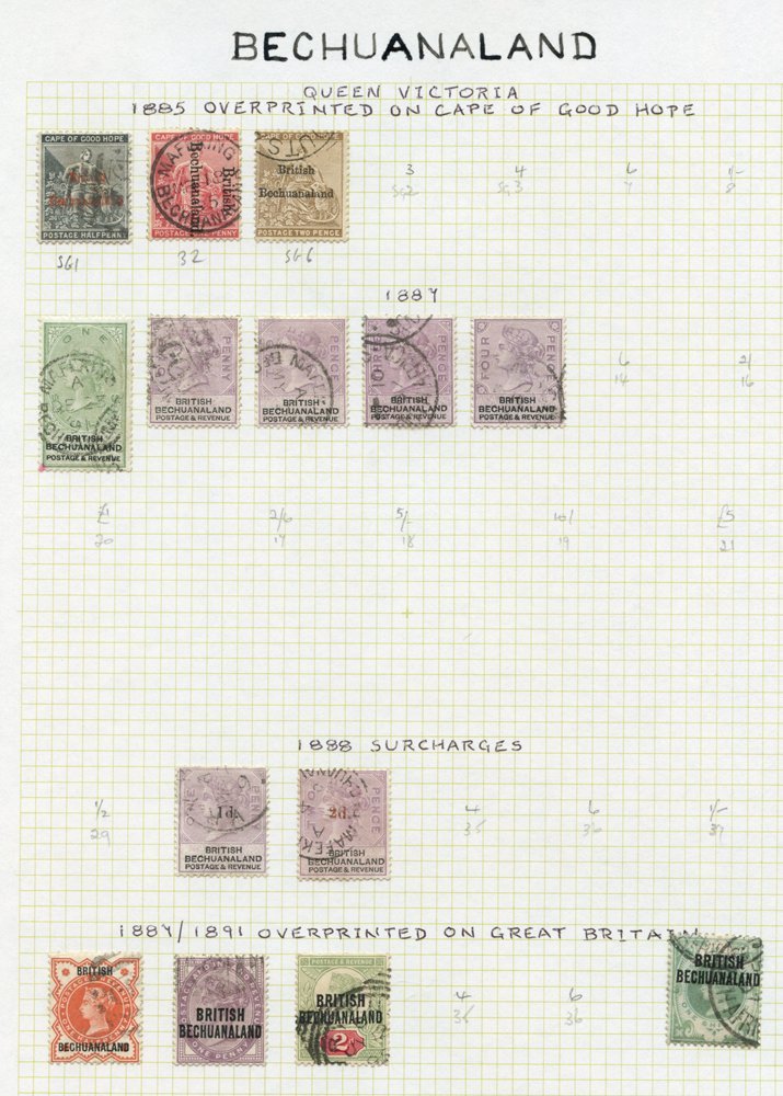 1885-1981 VFU Collection On Leaves Incl. 1885-87 ½d, 2d, 1888 1d, 2d, 3d, 4d & 1s, 1888 1d On 1d, 2d On 2d, 1891 1d, 189 - Other & Unclassified