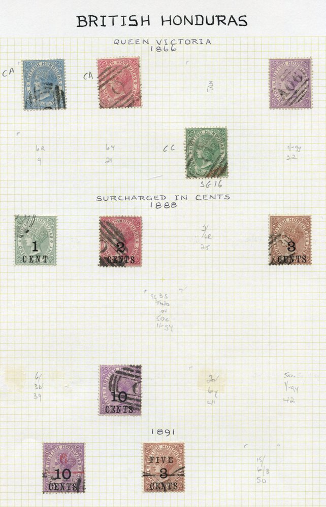 1877-1963 FU Collection On Leaves Incl. 1877 1s Green, 1882 1d (both), Few Surcharges, 1891 To 10c, 1899 Revenue Opts On - Altri & Non Classificati