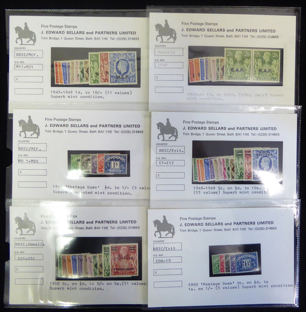 M.E.F 1943-47 Set & 1942 Postage Due Set, Fine M, SG.M11/M21, MD1/MD5. ERITREA 1948-49 Set & 1950 Postage Due Set, SG.E1 - Sonstige & Ohne Zuordnung