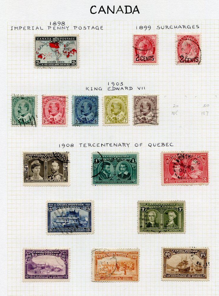 1862-1972 FU Collection On Leaves Incl. 1860's Large Queens 3c, 15c, Small Queens To 10c, 1893 50c, 1897 To 8c, 1898 To  - Other & Unclassified