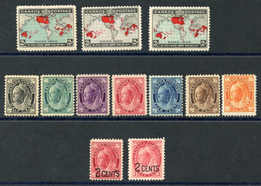 1897-98 ½c, 1c, 2c, 3c, 5c, 6c & 8c M, From SG.142/148, 1898 2c Imperial Penny Post 2c (3 Diff Shades M, 2x UM), 1899 2c - Altri & Non Classificati