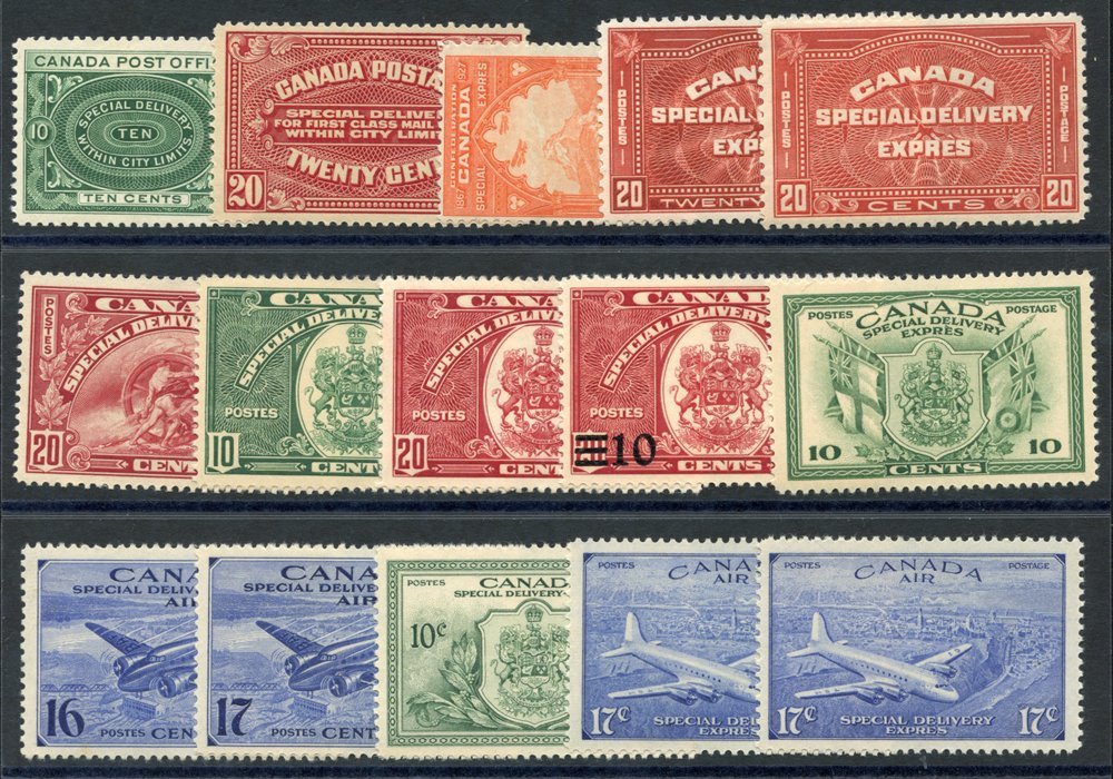 1898-1946 Special Delivery 15 Different M (13 X UM), From SG.S2/S17. (15) Cat. £332 - Other & Unclassified