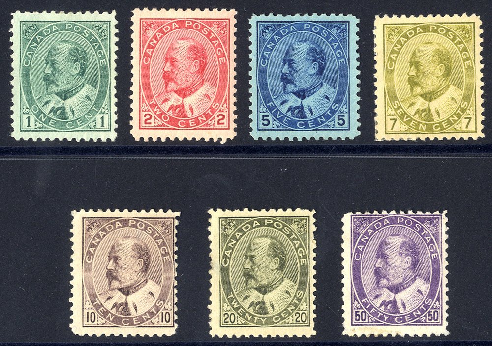 1903-12 KEVII Set Av M (faults) SG.173/187. (7) - Other & Unclassified