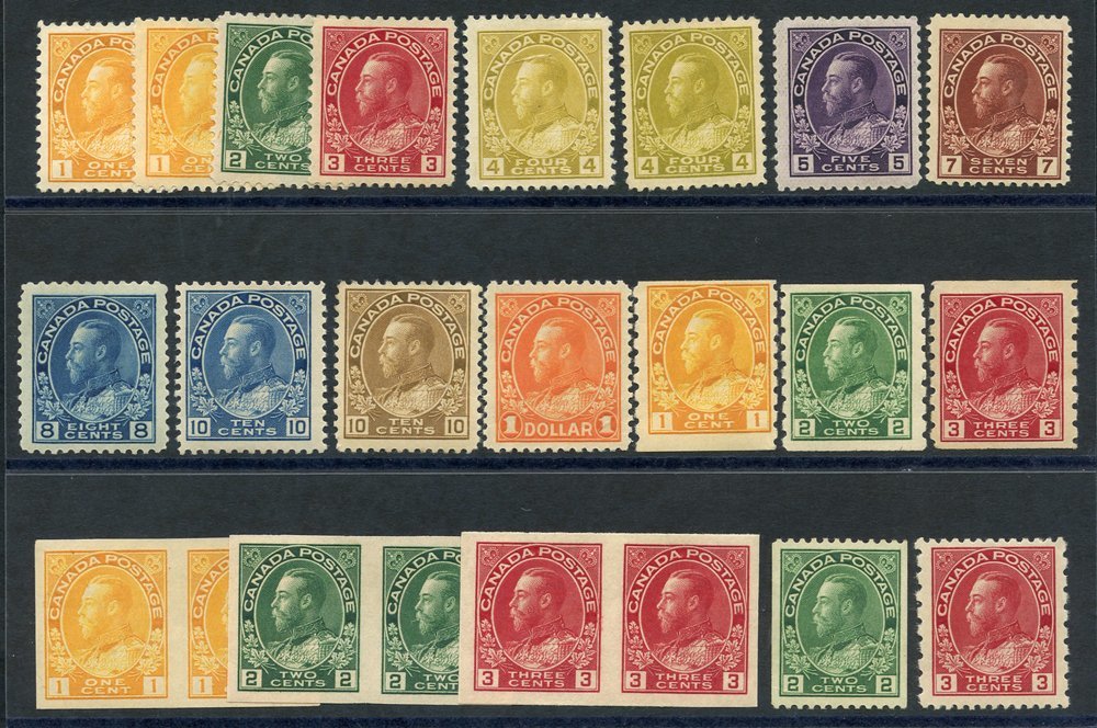 1922-31 Perf 12 KGV Defin Set + 1c Die II, 4c Shade SG.246/255 Plus Imperf X Perf 8 Coil Singles SG.256/8 & Set Of Imper - Altri & Non Classificati