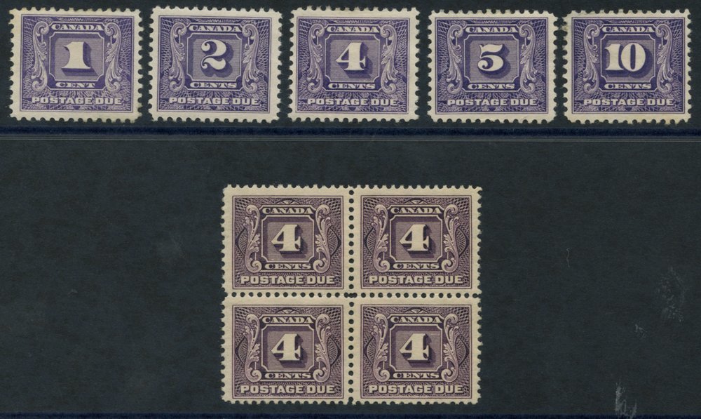 1928 4c Violet UM Block Of Four, SG.D5, 1930-32 Set M, SG.D9/13. Cat. £300 (6) - Sonstige & Ohne Zuordnung