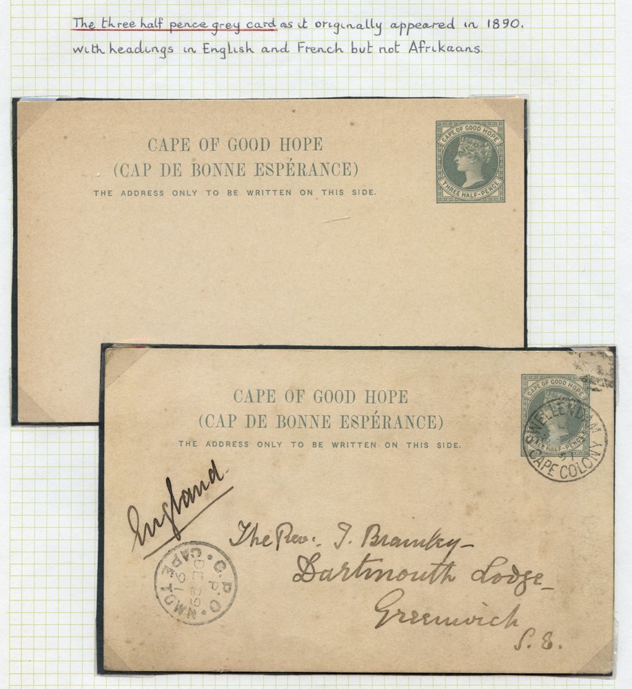 Comprehensive Study Of The 1½d Postcard Incl. When It Was Overprinted For Use In The Orange River Colony In 1900. Writte - Other & Unclassified