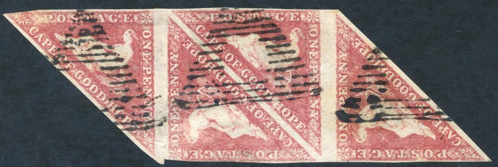 1855 1d Rose Irregular U Block Of Four, Margins Good To Touched In Places, Small Thin Spot On The Lower Centre Stamp By  - Altri & Non Classificati