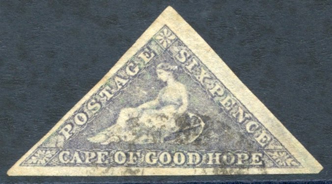 1862 6d Slate-lilac On Blued Paper, Large Margins, Light Cancel. A Choice Example, SG.7c. - Altri & Non Classificati