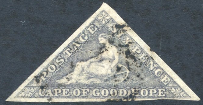 1862 6d Slate-lilac On Blued Paper, U (good Margins, Close But Well Clear At Lower Right), SG.7c. - Altri & Non Classificati