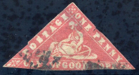 1861 Wood-block 1d Carmine, U Example, Cut Into All Sides & Has A Crease, Two Tears & A Thin. A Space Filler! SG.13a. - Other & Unclassified