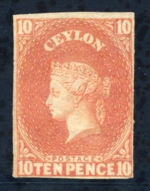 1857-59 10d Dull Vermilion With Close To Large Margins, Unused Without Gum, Fine, SG.9, Cat. £900. - Other & Unclassified