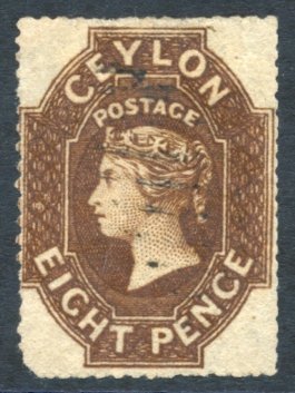 1861-64 8d Brown, A Narrow Example, Lightly Cancelled, Rounded Corner Lower Left. SG.32, Cat. £650. - Autres & Non Classés