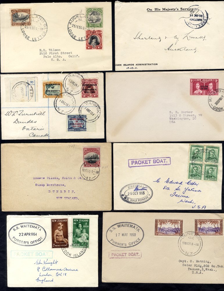 1911-53 Covers (14) With A Range Of Cancels Incl. Manihiki, Rakahanga, Atui & Rakahanga. - Other & Unclassified