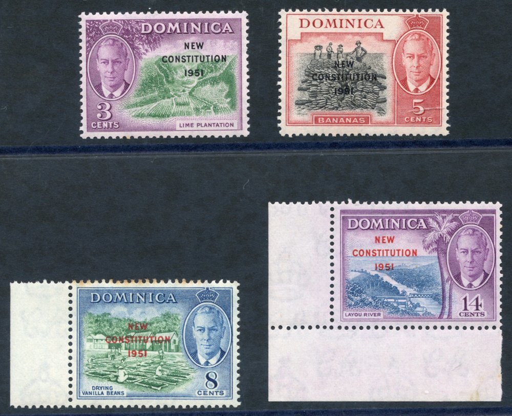 1951 New Constitution Set, M - 5c Value With Wmk Variety 'JA' For 'CA'. (4) Cat. £550 - Other & Unclassified