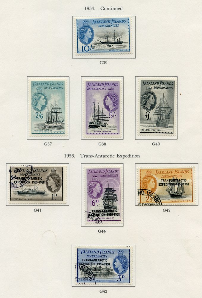 1944-82 M & U Collection In A Printed Album Incl. 1944 S. Georgia & S.Orkney Sets Of Eight M, Graham Land Set VFU, 1954  - Sonstige & Ohne Zuordnung