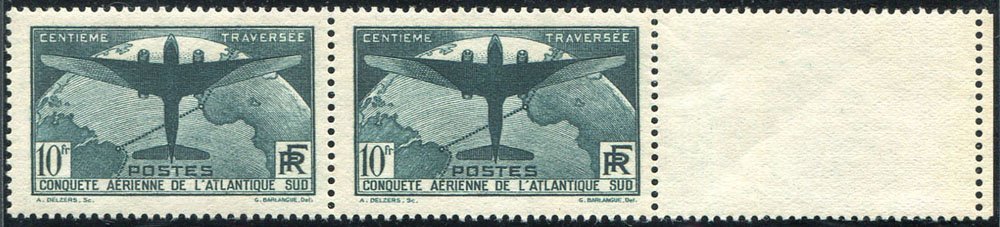 1936 10f South Atlantic Air In Marginal Pairs M (gum Disturbed), Very Fresh, SG.553/4, Cat. £948 - Other & Unclassified
