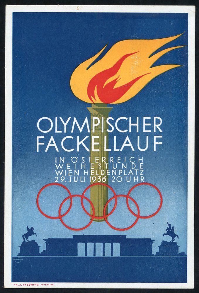 1936 Berlin Olympics - Three Attractive Coloured Cards. - Altri & Non Classificati