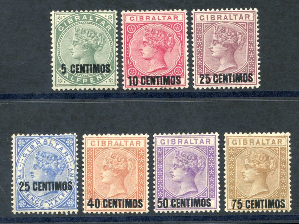 1889 Surcharge Set M, SG.15/21. (7) Cat. £200 - Other & Unclassified