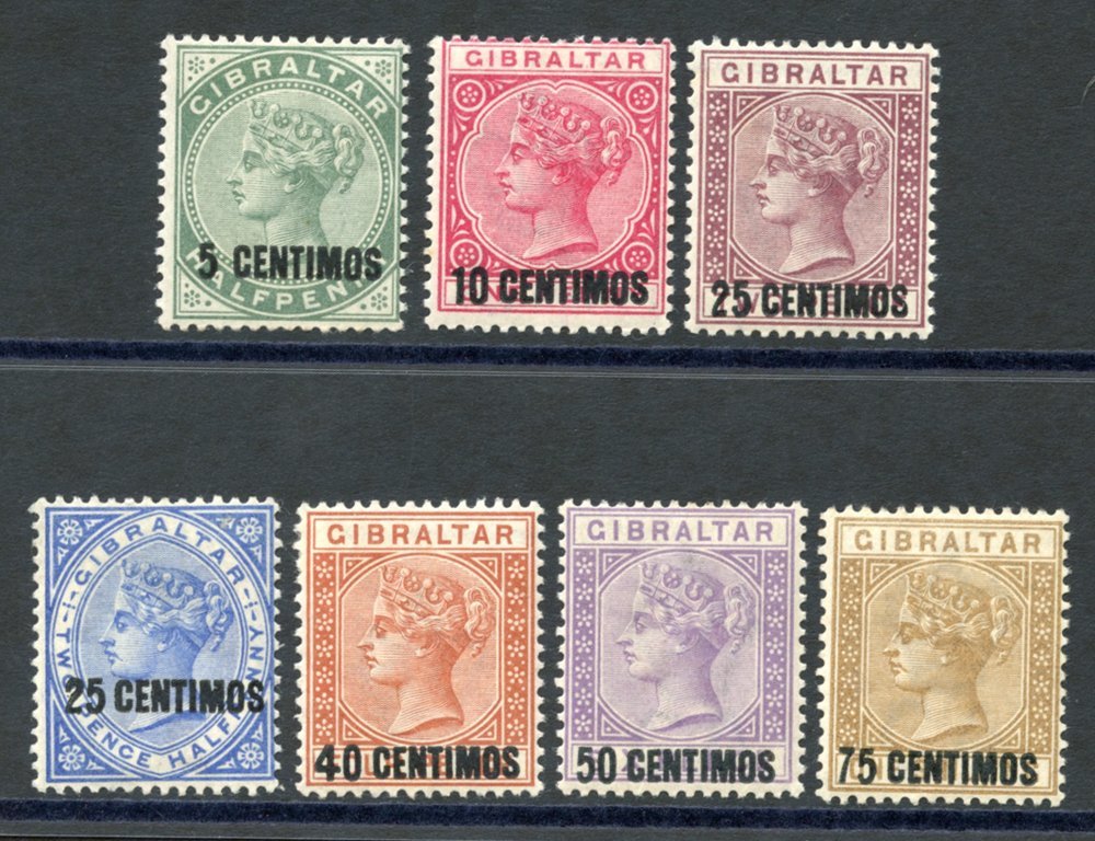 1889 Surcharge Set, Fine M, SG.15/21. (7) Cat. £200 - Altri & Non Classificati