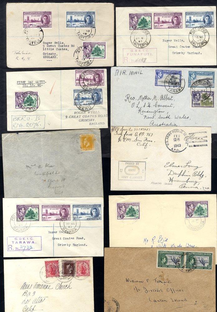 KGV-QEII Accumulation Of Covers With Excellent Small Village Postmarks, Also Two Covers With New Zealand Stamps Cancelle - Other & Unclassified