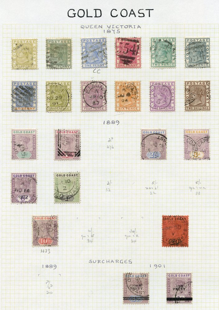 1875-1960's FU Collection On Leaves Incl. 1884-91 Vals To 2s, 1889 To 20s, 1898 To 1s, 1902 To 1s, 1907 To 1s, 1913 To 2 - Autres & Non Classés