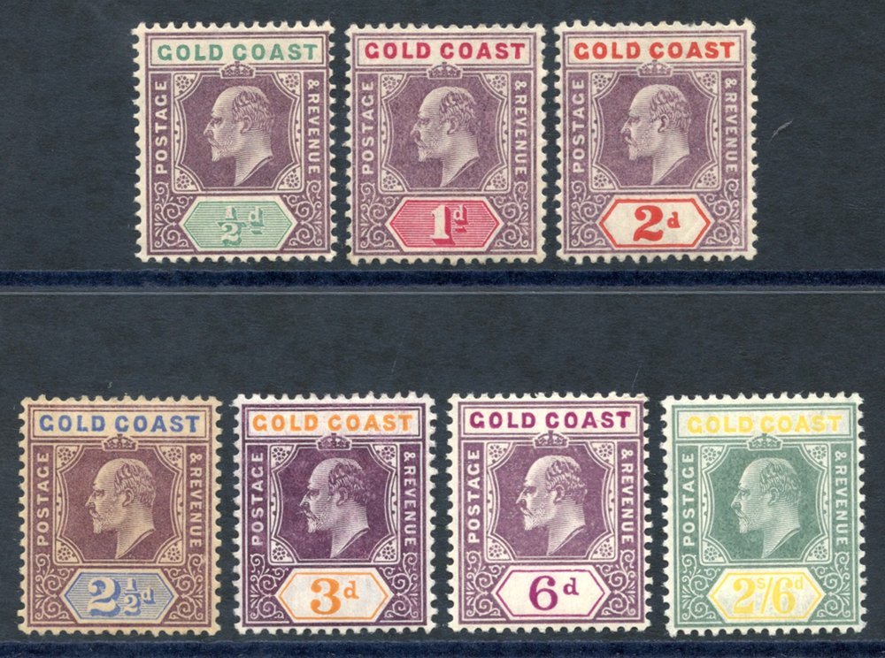 1904-06 MCCA Set, Fine M (2½d Toned Gum) SG.49/57. Cat. £190 (7) - Autres & Non Classés