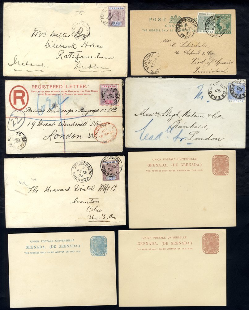 1887-1902 Small Collection Of QV Covers & Postal Stationery, Six Envelopes, One At 4d Rate, The Others At 2½d, Two Used  - Other & Unclassified