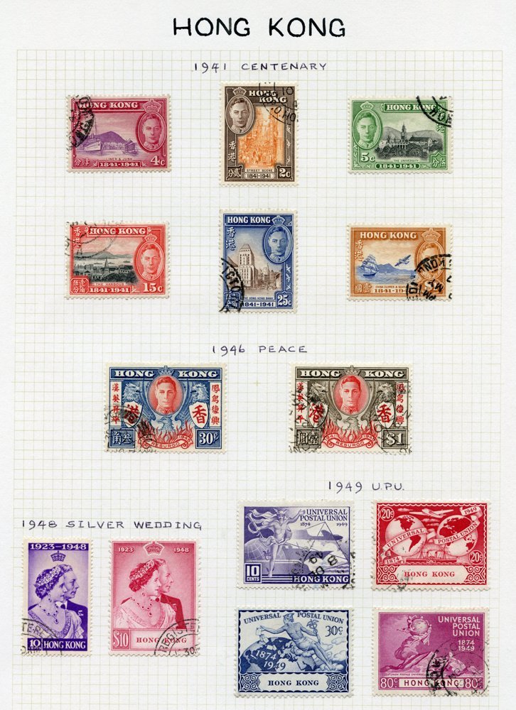 1862-1982 FU Collection On Leaves Incl. 1863 6d U Shanghai Type A, KEVII To $1, KGV To $2, 1935 Jubilee, 1938-52 Set, 19 - Autres & Non Classés
