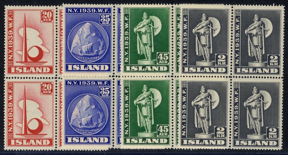 1939 New York World's Fair Set In Fine M Blocks Of Four (2x UM In Each Block), SG.238/41. (16) Cat. £220 - Sonstige & Ohne Zuordnung