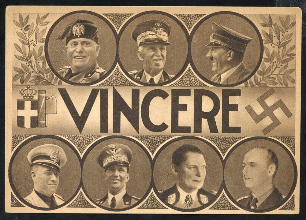 1939  Propaganda Cards 'Vincere' Showing 7 Portraits Of German And Italian Leaders Incl. Hitler, Mussolini & Goering Etc - Other & Unclassified
