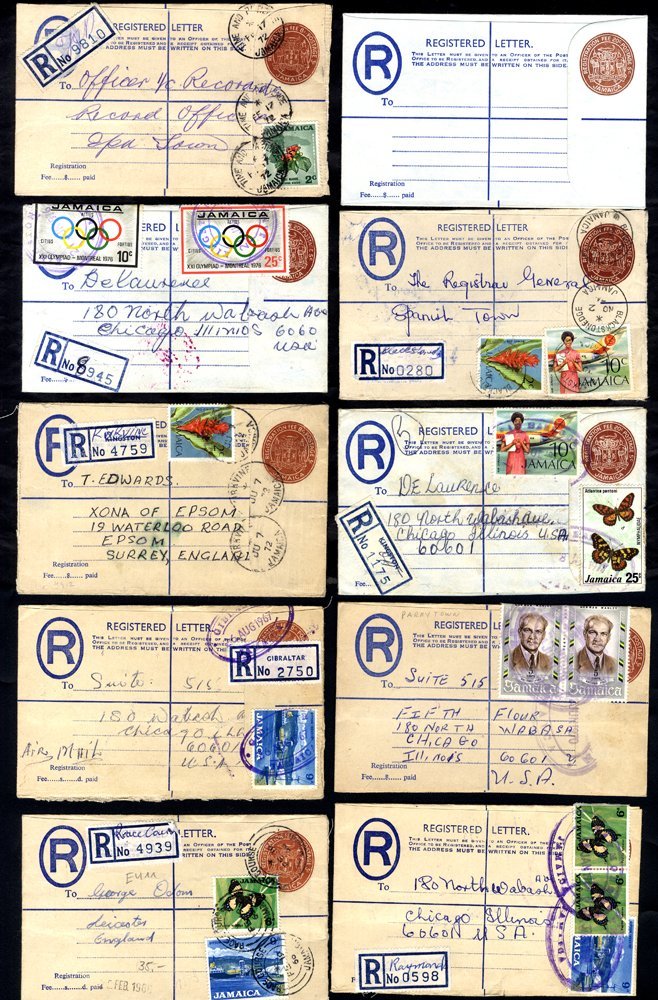 1961-77 (circa) QEII Group Of Registered Envelopes Unused (13) & Used (17) Uprated With Single Or Mixed Frankings Mainly - Altri & Non Classificati