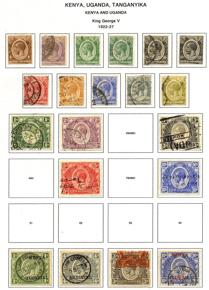 1903-75 M 7 U Ranges On Printed Leaves Incl. E. Africa & Uganda, 1903 CCC 2s (fiscal), 1912-18 To 1s U, K.U.T 1922-27 To - Altri & Non Classificati