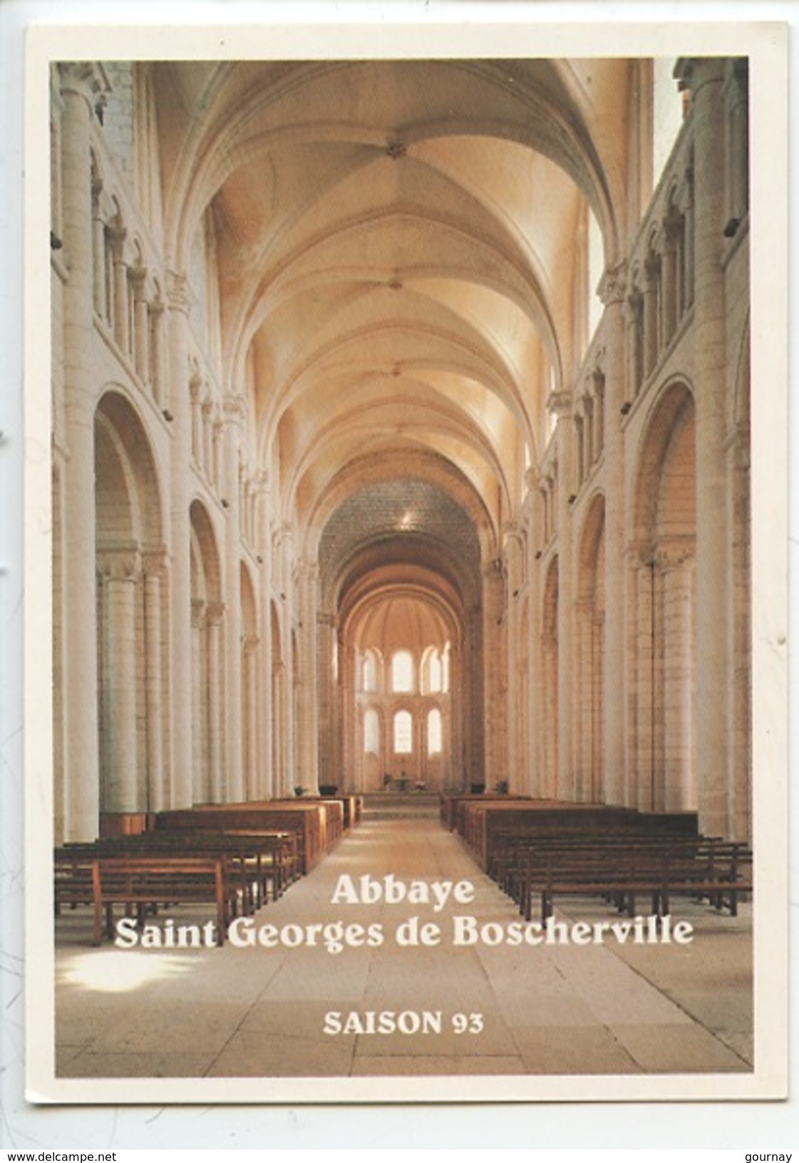 Saint Martin De Boscherville : Abbatiale Saint Georges - La Grande Nef : Programme Concerts 1993 - Saint-Martin-de-Boscherville