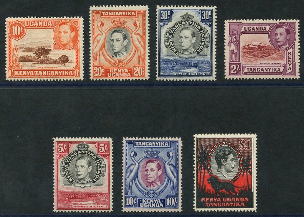 1938 Perf 14 10c To £1 Set, Fine M, SG.134b, 139a, 141a, 146a, 148a, 149a & 150a. (7) Cat. £565 - Other & Unclassified