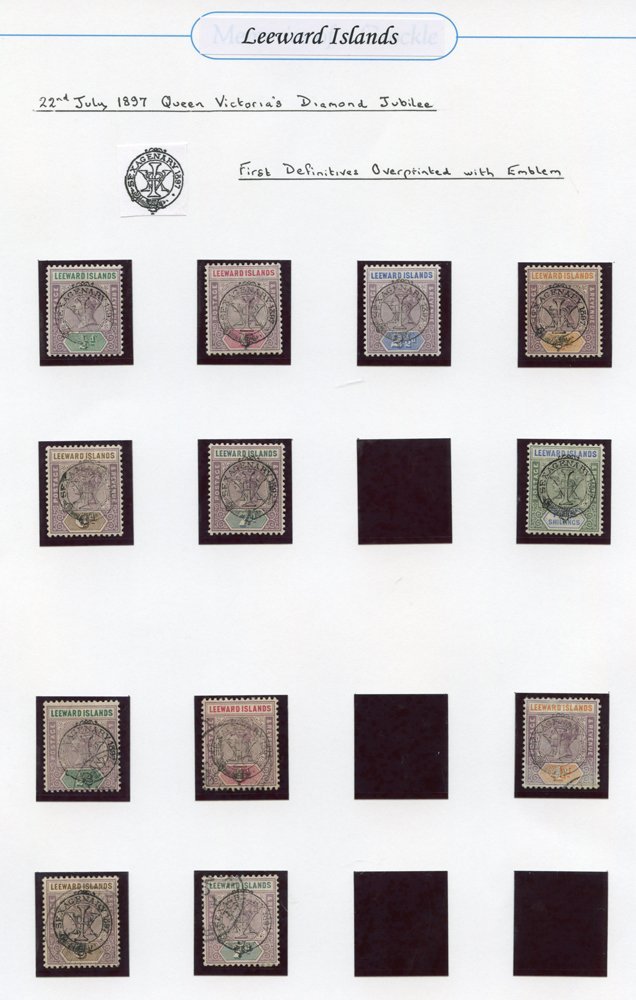 1897 Diamond Jubilee Set (excl. 1s) M, From SG.9/16, Also FU Examples Of ½d, 1d, 4d, 6d & 7d. (12) Cat. £1040 - Other & Unclassified