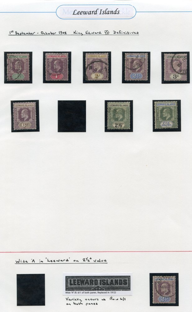1902 CCA Set, Good M (5s & 3d Toned), SG.20/8, Also FU Set Excl. 1s Value & Extra 2½d Showing Variety Wide 'A' In Leewar - Autres & Non Classés